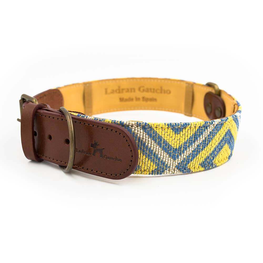 Scud halsband van Leer en Stof