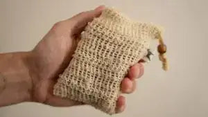 Sisal bewaarzakje & Was-Spons